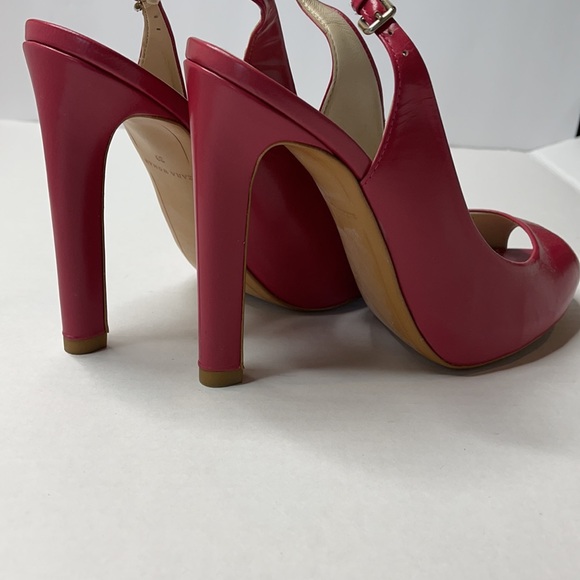 Zara Woman’s peep toe Red/pink heels. Size39 - Picture 7 of 8
